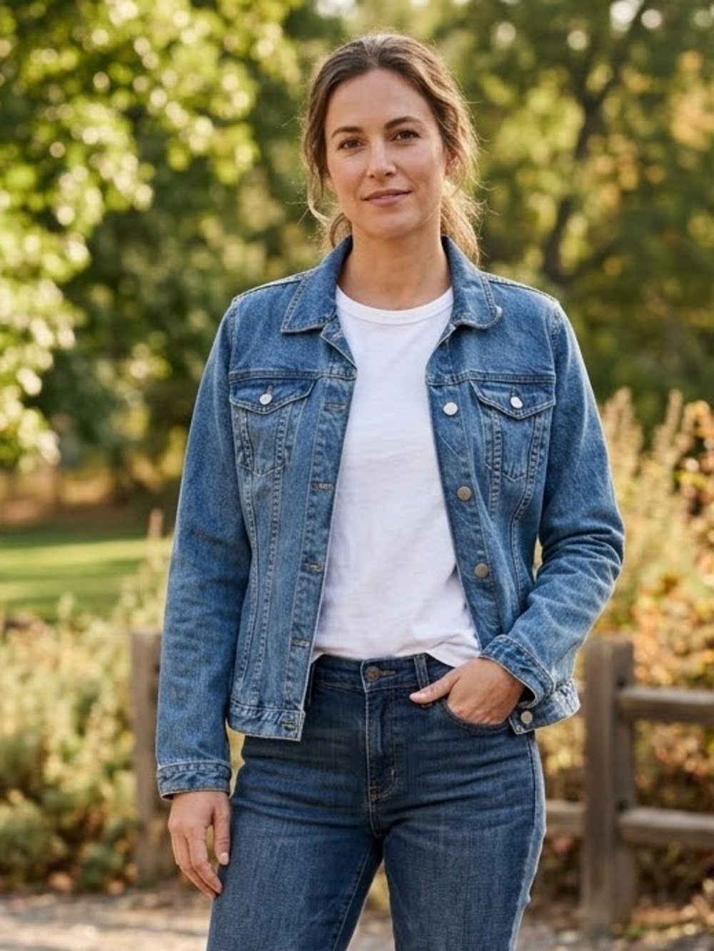Sundance denim jacket fitted size M